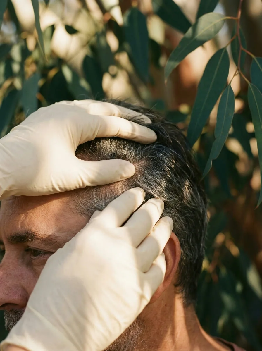 A close male portrait suggesting quiet confidence
