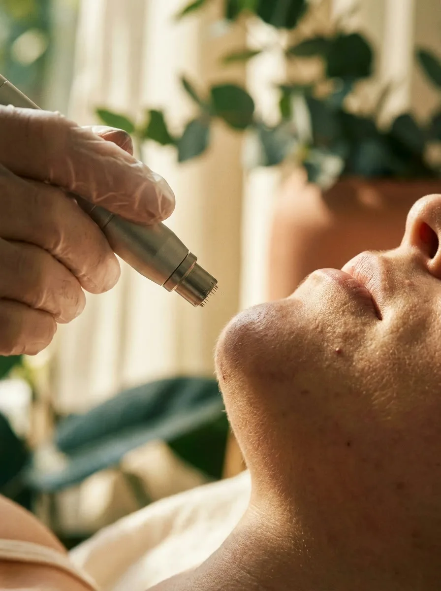 Advanced RF microneedling in a calm clinical room
