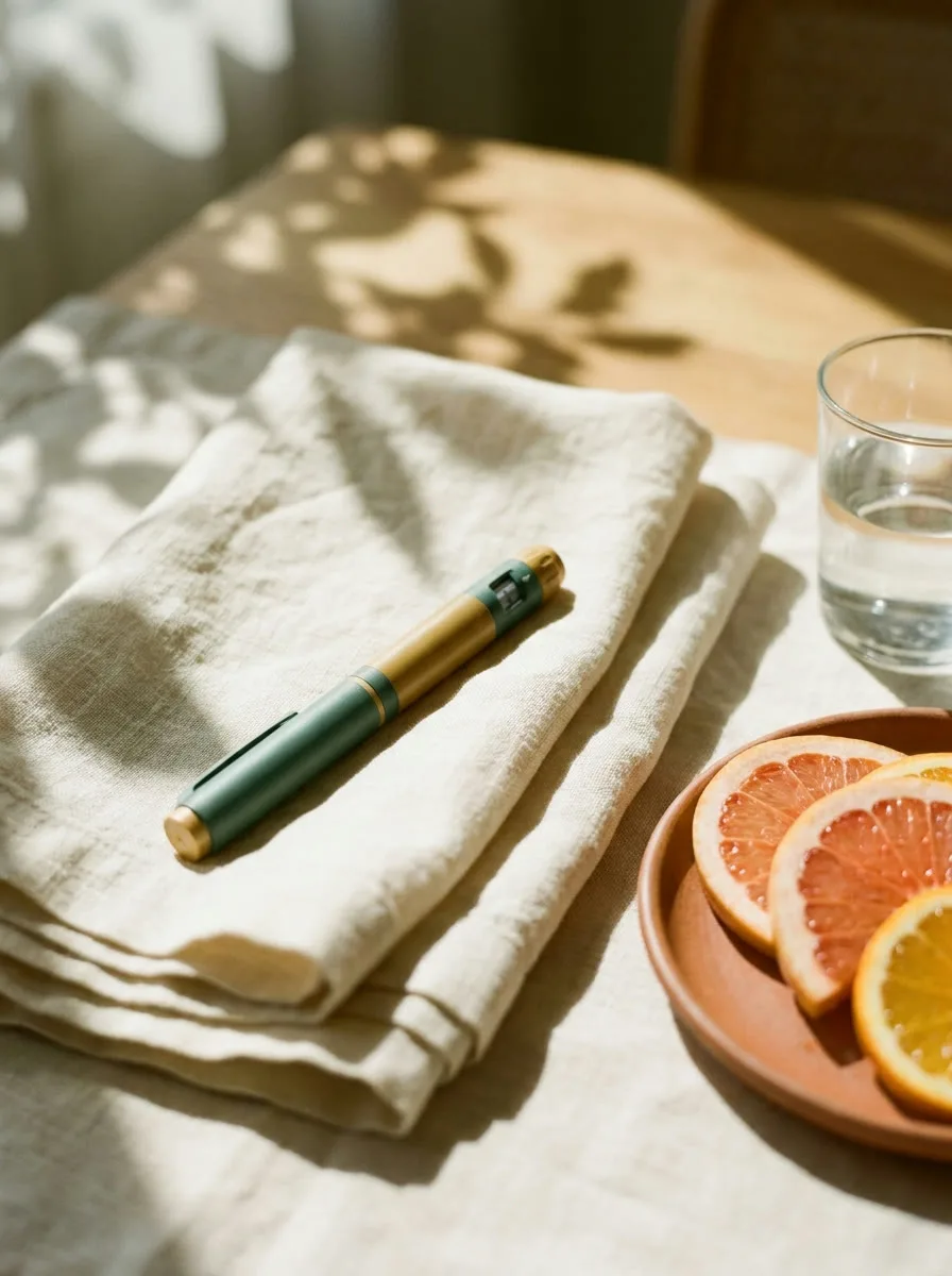A wellness consultation setting with botanical calm